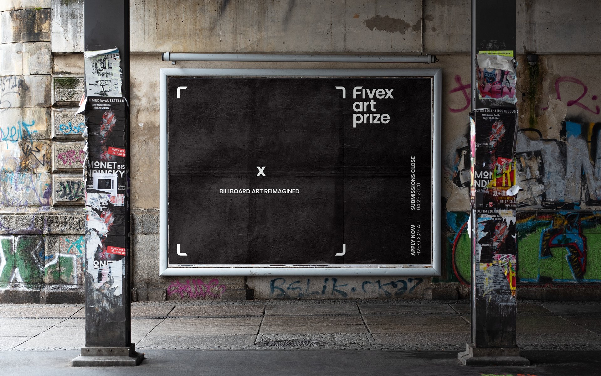 Five X Art Prize branding